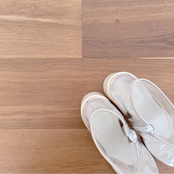 MM6 Maison Margiela SSENSE Exclusive Transparent PVC Flare Heel Boots, IT39 - Picture 7 of 13